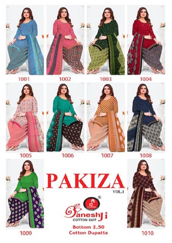 ganeshji pakiza vol 1  Printed Cotton Dress Material